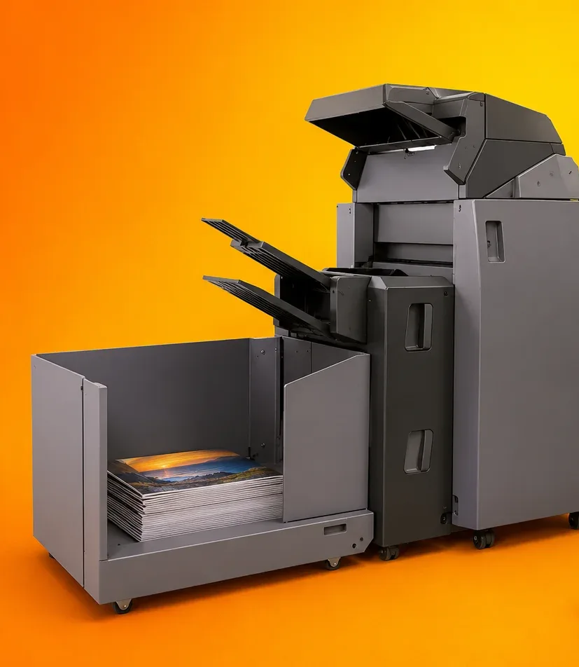Konica Minolta FS-532 – automatická výroba V1 zošitovej väzby