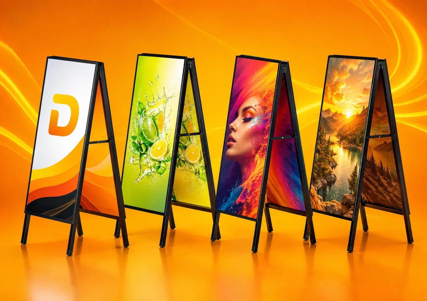 DL06 DOUBLE – A-Frame LED Light Box – obojstranný