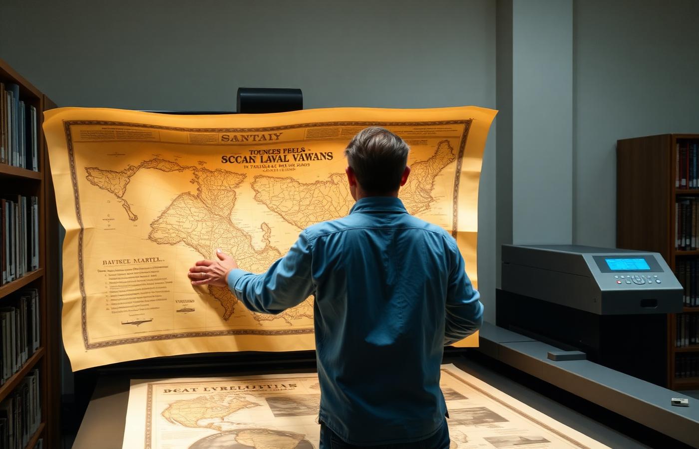 Skenovanie historických máp a archívnych dokumentov